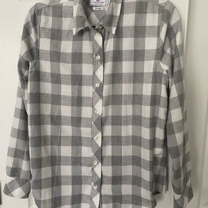 Vineyard Vines plaid gray/white flannel shirt-medium